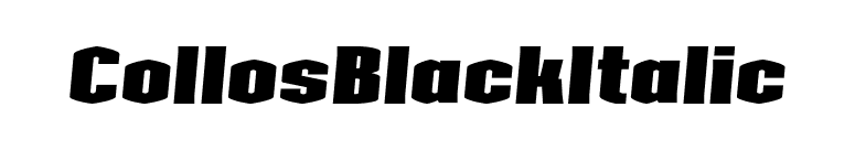CollosBlackItalic font preview