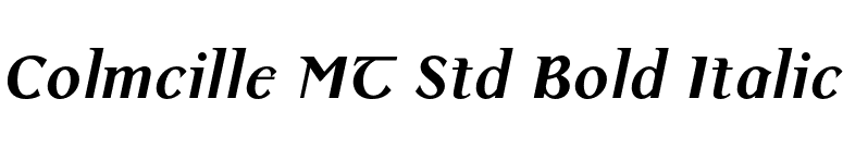 Colmcille MT Std Bold Italic font preview