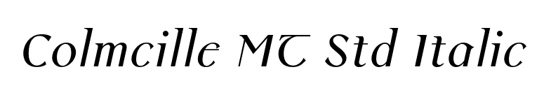 Colmcille MT Std Italic font preview