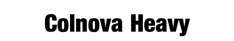 Colnova Heavy font preview