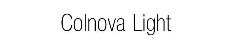 Colnova Light font preview