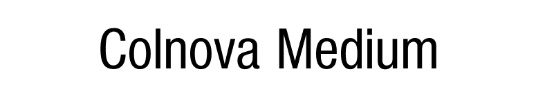 Colnova Medium font preview