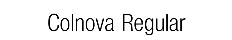 Colnova Regular font preview