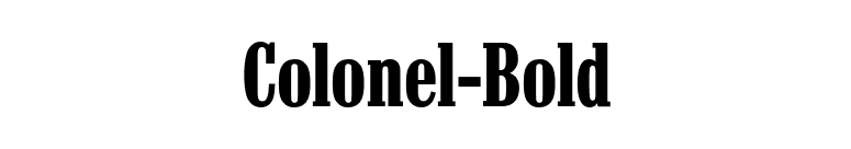 Colonel-Bold font preview