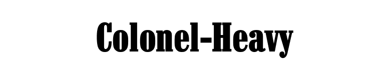Colonel-Heavy font preview