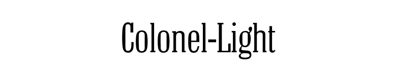 Colonel-Light font preview