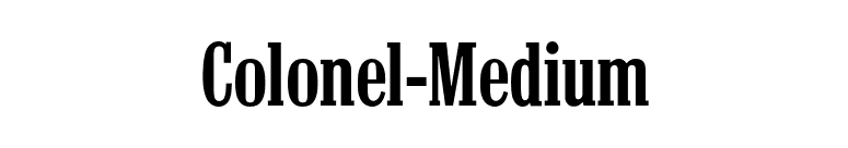 Colonel-Medium font preview