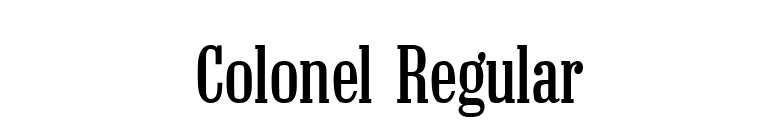Colonel Regular font preview