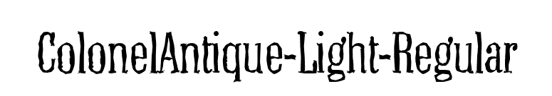 ColonelAntique-Light-Regular font preview