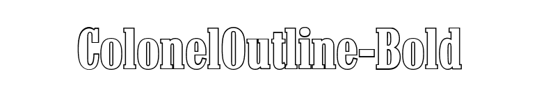 ColonelOutline-Bold font preview