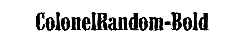 ColonelRandom-Bold font preview