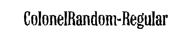 ColonelRandom-Regular font preview