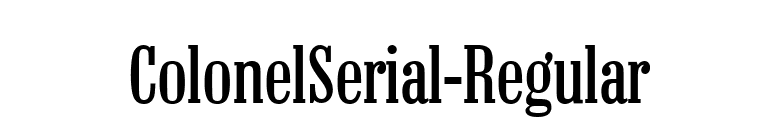 ColonelSerial-Regular font preview