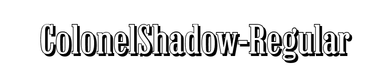 ColonelShadow-Regular font preview