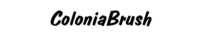 ColoniaBrush font preview