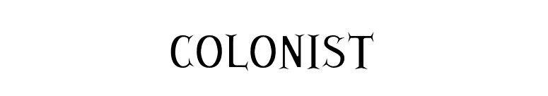 COLONIST font preview