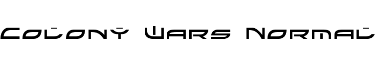 Colony Wars Normal font preview