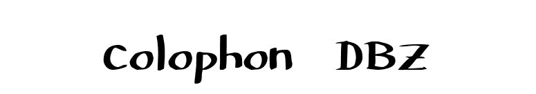 Colophon DBZ font preview