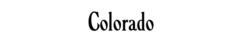 Colorado font preview