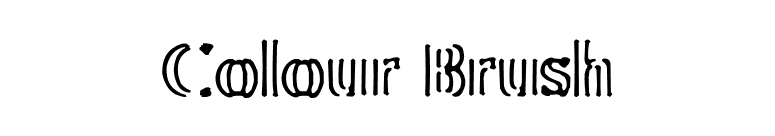 Colour Brush font preview