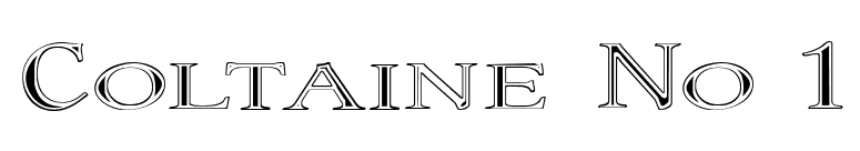Coltaine No 1 font preview