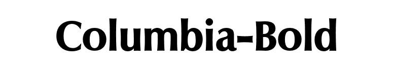 Columbia-Bold font preview