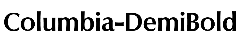 Columbia-DemiBold font preview