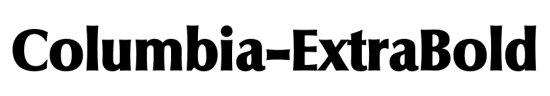 Columbia-ExtraBold font preview
