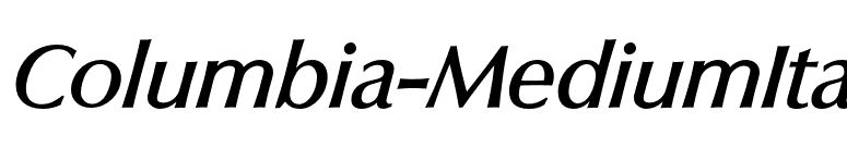 Columbia-MediumIta font preview