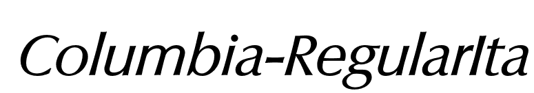 Columbia-RegularIta font preview