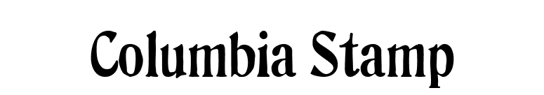 Columbia Stamp font preview