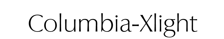 Columbia-Xlight font preview