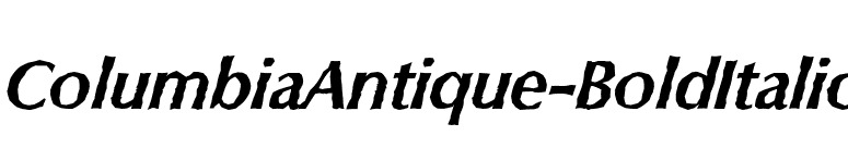 ColumbiaAntique-BoldItalic font preview