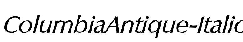 ColumbiaAntique-Italic font preview