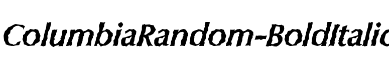 ColumbiaRandom-BoldItalic font preview