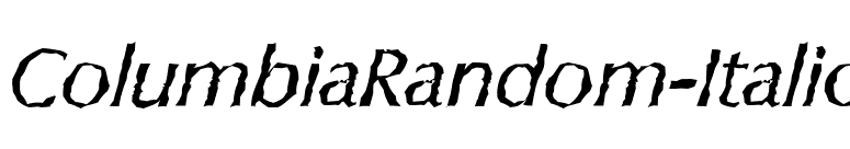 ColumbiaRandom-Italic font preview