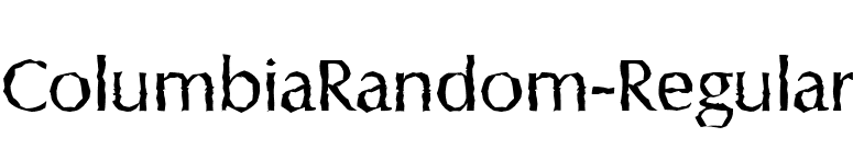 ColumbiaRandom-Regular font preview