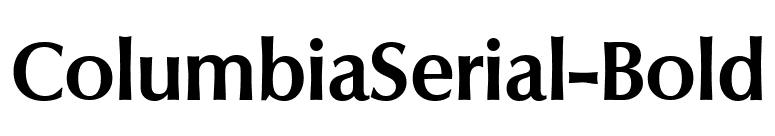 ColumbiaSerial-Bold font preview