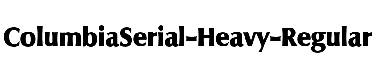 ColumbiaSerial-Heavy-Regular font preview