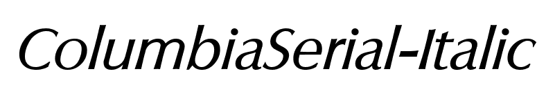 ColumbiaSerial-Italic font preview
