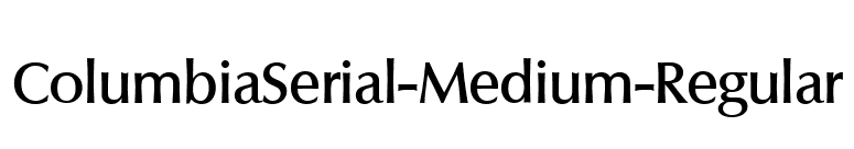 ColumbiaSerial-Medium-Regular font preview