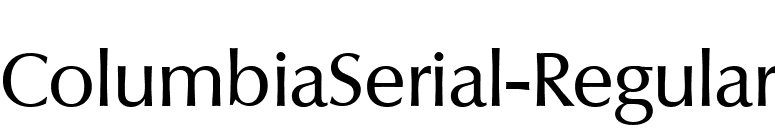 ColumbiaSerial-Regular font preview