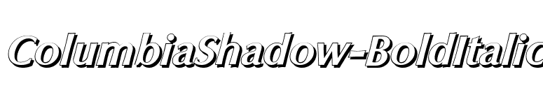 ColumbiaShadow-BoldItalic font preview