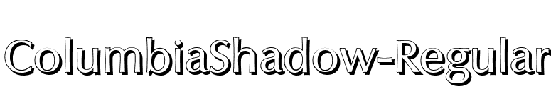 ColumbiaShadow-Regular font preview