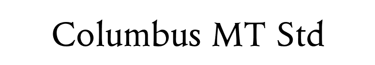 Columbus MT Std font preview