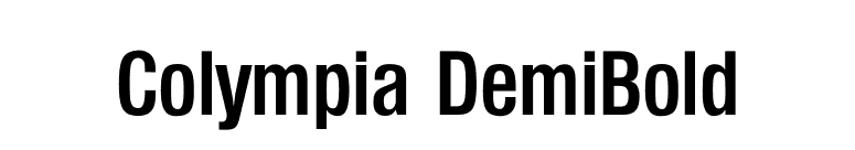 Colympia DemiBold font preview