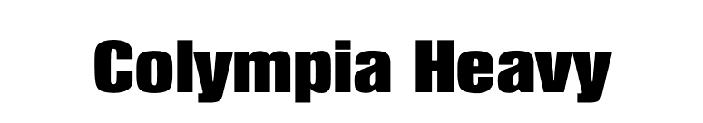 Colympia Heavy font preview