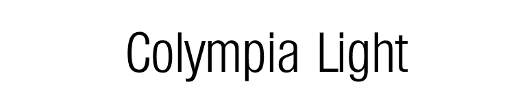 Colympia Light font preview