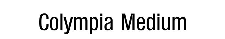 Colympia Medium font preview