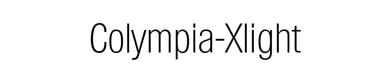 Colympia-Xlight font preview